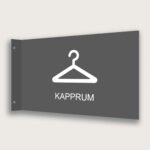 Flaggskylt Kapprum Grå 295 x 180 mm