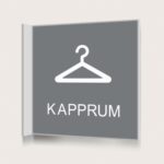Flaggskylt Kapprum Grå 150 x 150 mm