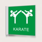 Flaggskylt Karate Grön 150 x 150 mm