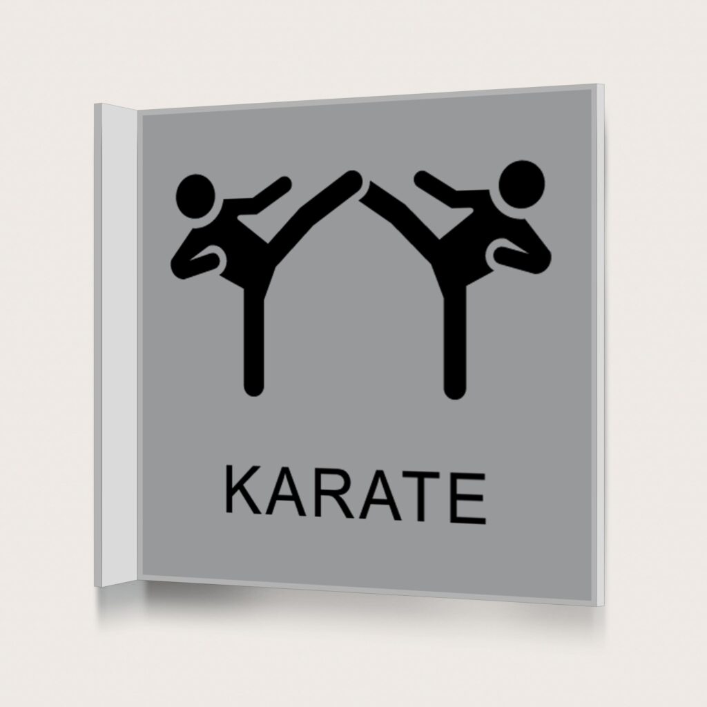 Flaggskylt Karate Silver 150 x 150 mm