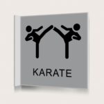 Flaggskylt Karate Silver 150 x 150 mm