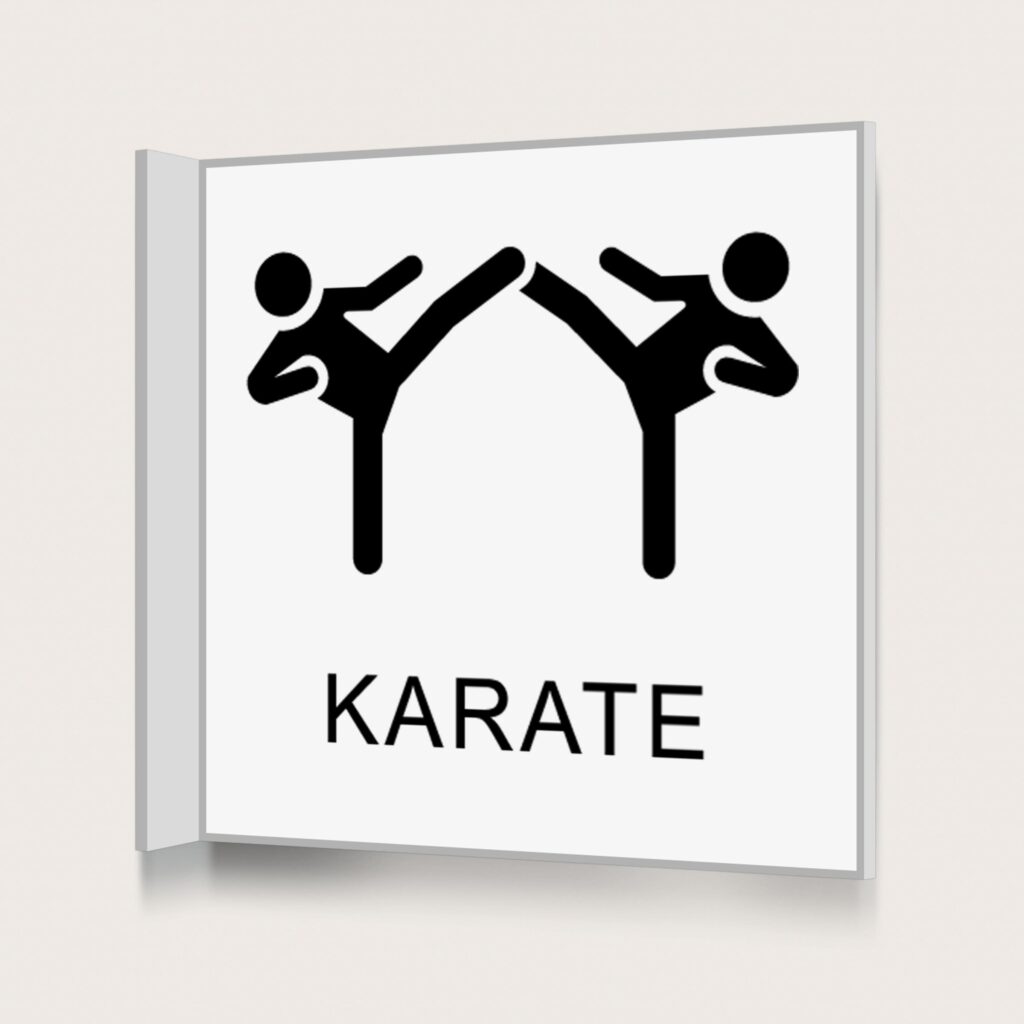 Flaggskylt Karate Vit 150 x 150 mm