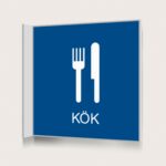 Flaggskylt Kök Blå 150 x 150 mm