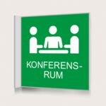 Flaggskylt Konferensrum Grön 150 x 150 mm