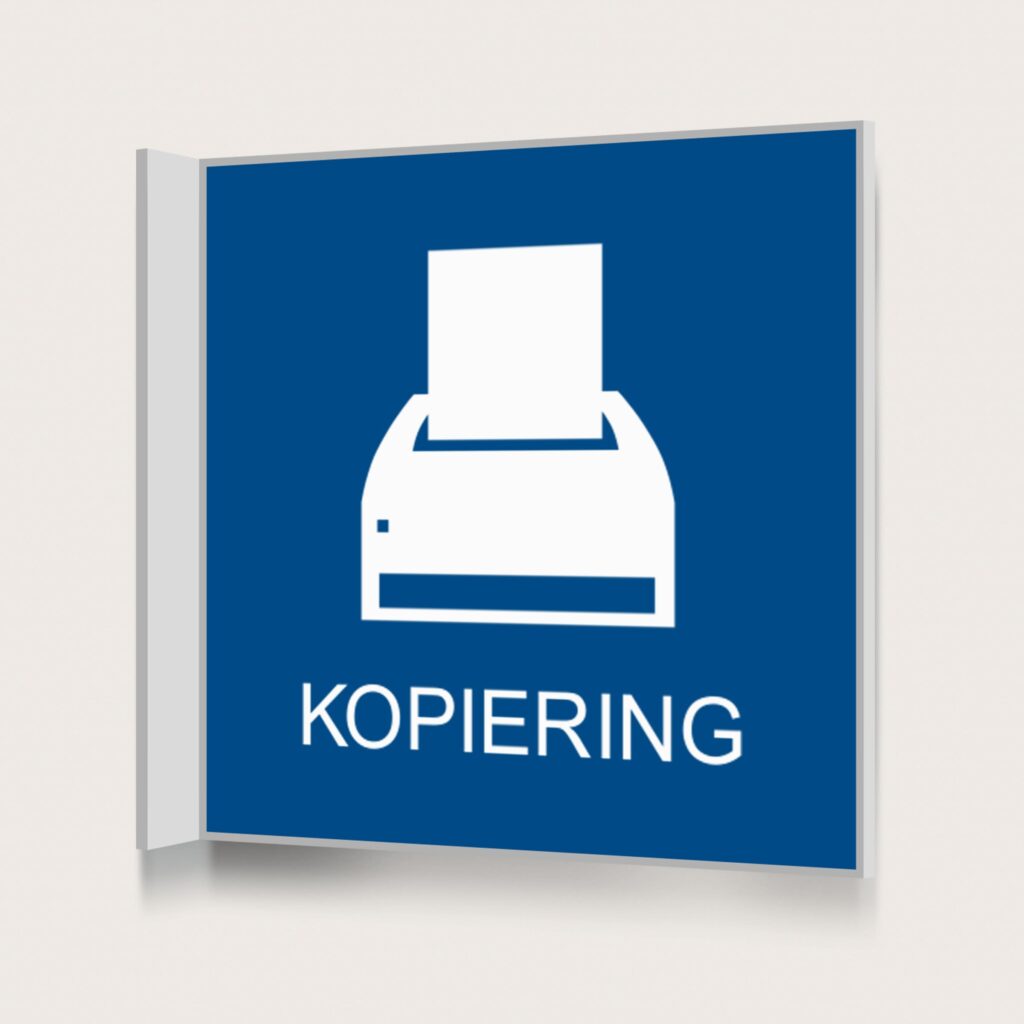 Flaggskylt Kopiering Blå 150 x 150 mm