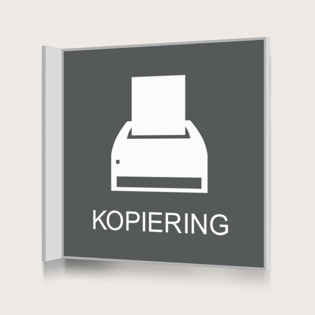 Flaggskylt Kopiering Charcoal 150 x 150 mm