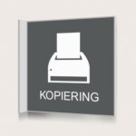 Flaggskylt Kopiering Charcoal 150 x 150 mm