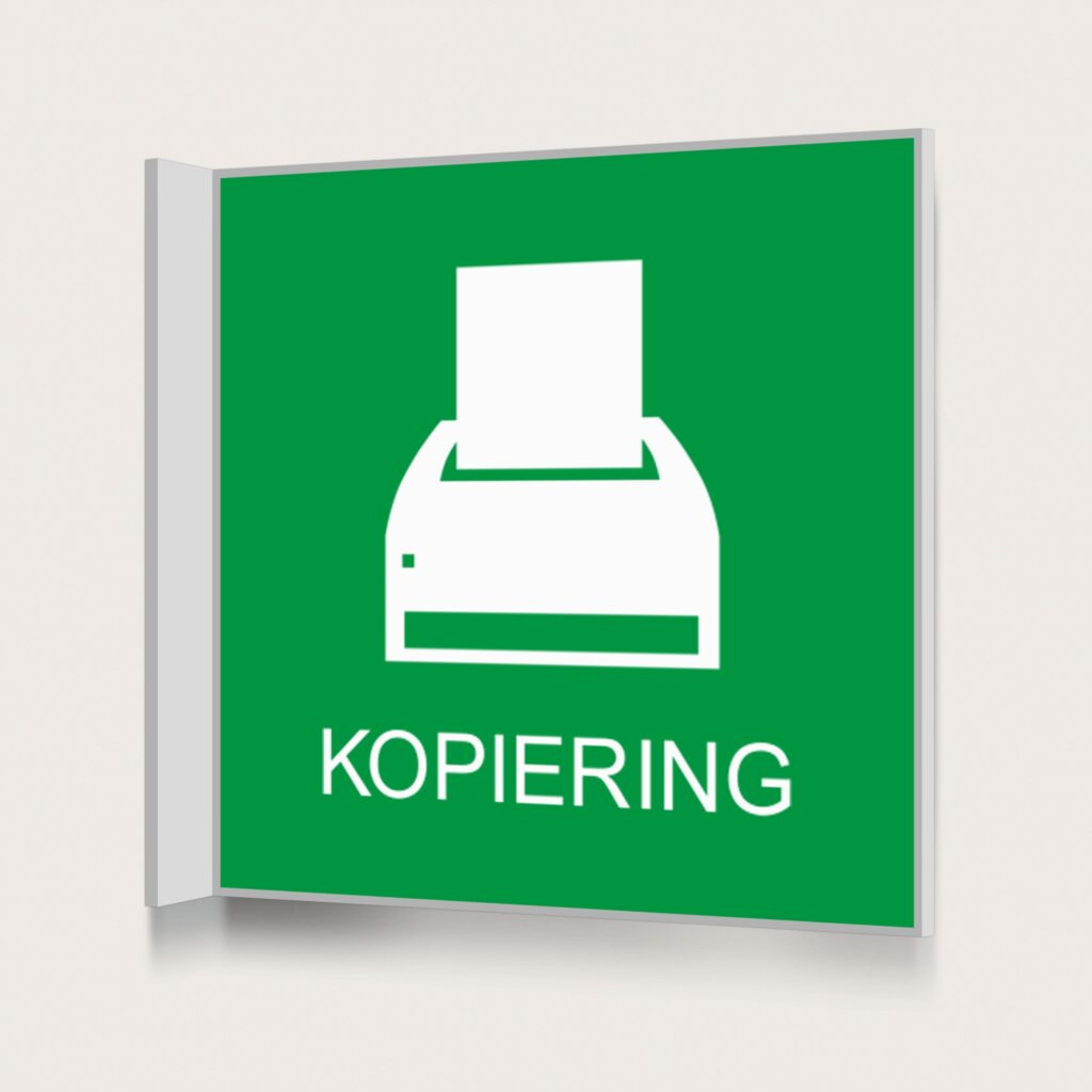 Flaggskylt Kopiering Grön 150 x 150 mm