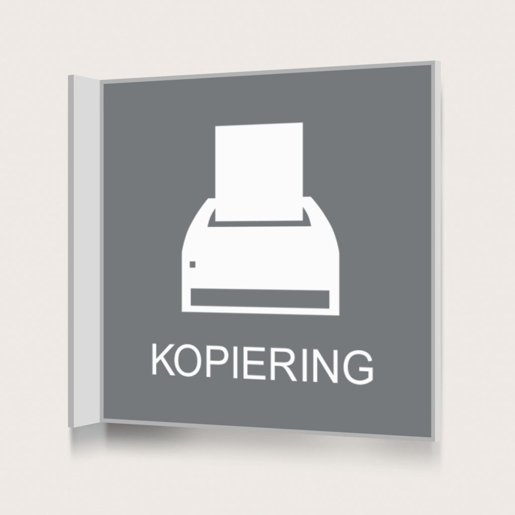 Flaggskylt Kopiering Grå 150 x 150 mm