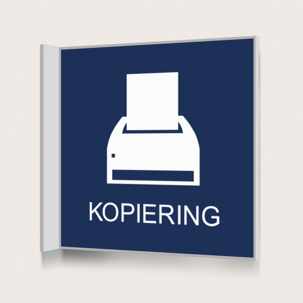 Flaggskylt Kopiering Mörkblå 150 x 150 mm
