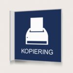 Flaggskylt Kopiering Mörkblå 150 x 150 mm