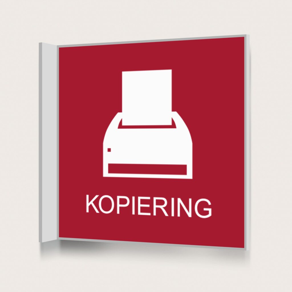 Flaggskylt Kopiering Röd 150 x 150 mm