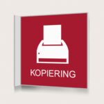 Flaggskylt Kopiering Röd 150 x 150 mm