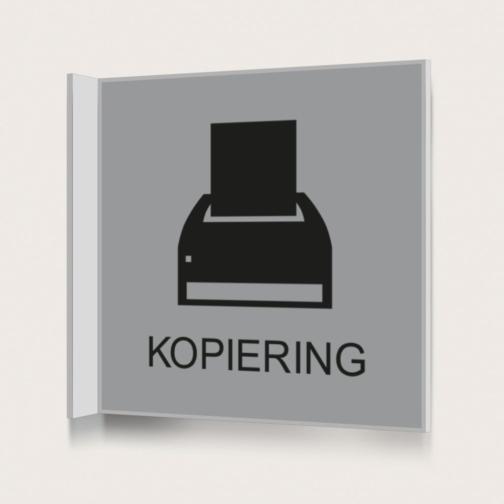 Flaggskylt Kopiering Silver 150 x 150 mm