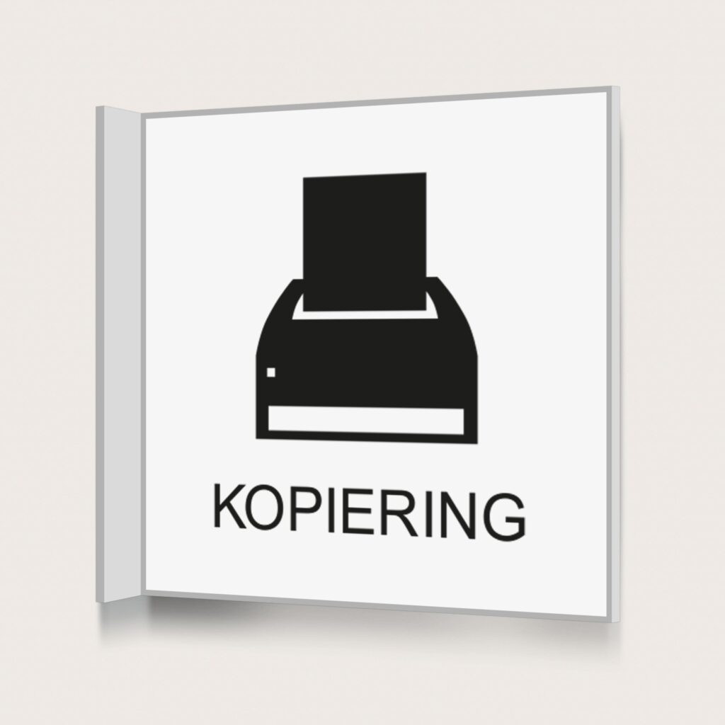 Flaggskylt Kopiering Vit 150 x 150 mm