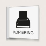 Flaggskylt Kopiering Vit 150 x 150 mm