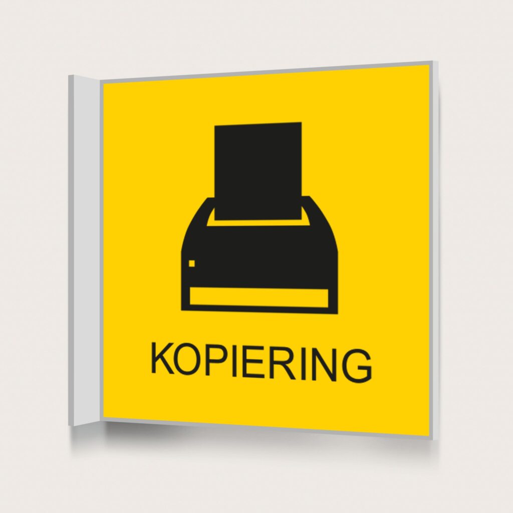 Flaggskylt Kopiering Gul 150 x 150 mm