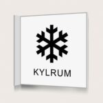 Flaggskylt Kylrum Vit 150 x 150 mm