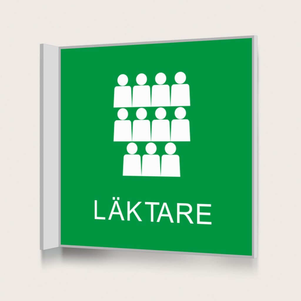 Flaggskylt Läktare Grön 150 x 150 mm