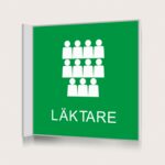 Flaggskylt Läktare Grön 150 x 150 mm