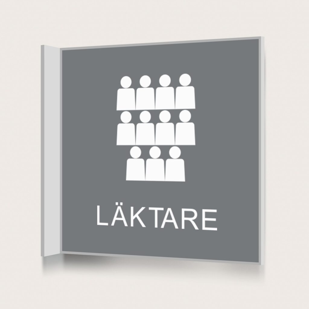 Flaggskylt Läktare Grå 150 x 150 mm