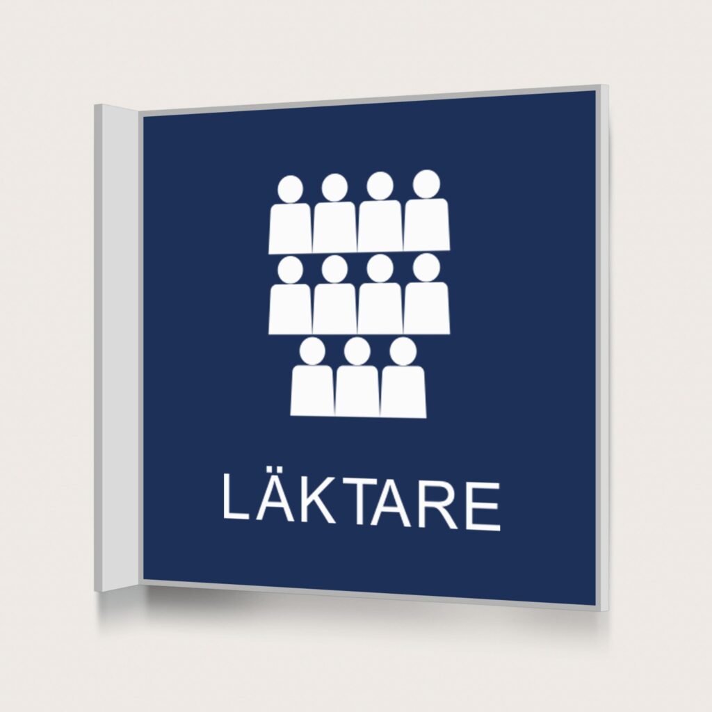 Flaggskylt Läktare Mörkblå 150 x 150 mm