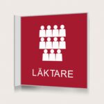 Flaggskylt Läktare Röd 150 x 150 mm
