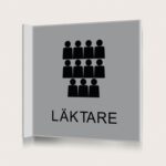 Flaggskylt Läktare Silver 150 x 150 mm