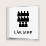 Flaggskylt Läktare Vit 150 x 150 mm