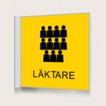 Flaggskylt Läktare Gul 150 x 150 mm