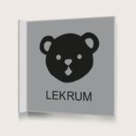 Flaggskylt Lekrum Silver 150 x 150 mm