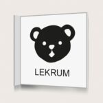 Flaggskylt Lekrum Vit 150 x 150 mm