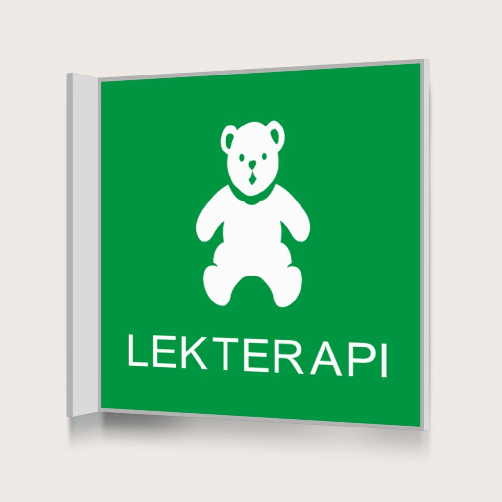 Flaggskylt Lekterapi Grön 150 x 150 mm