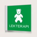 Flaggskylt Lekterapi Grön 150 x 150 mm