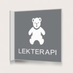 Flaggskylt Lekterapi Grå 150 x 150 mm