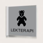 Flaggskylt Lekterapi Silver 150 x 150 mm