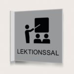Flaggskylt Lektionssal Silver 150 x 150 mm