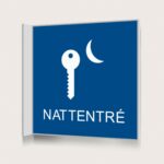 Flaggskylt Nattentré Blå 150 x 150 mm