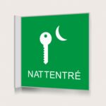Flaggskylt Nattentré Grön 150 x 150 mm