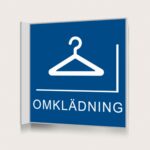 Flaggskylt Omklädning Blå 150 x 150 mm