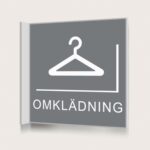 Flaggskylt Omklädning Grå 150 x 150 mm