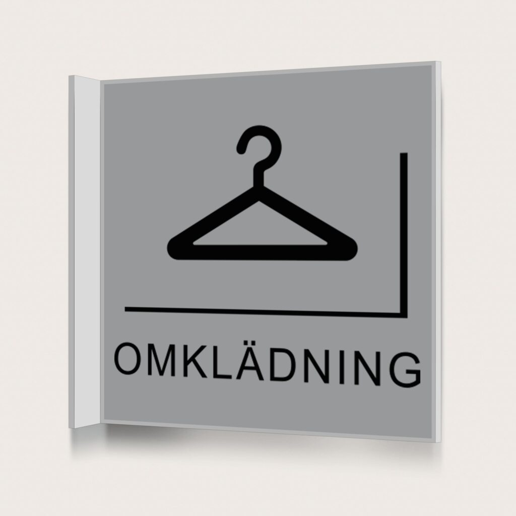 Flaggskylt Omklädning Silver 150 x 150 mm