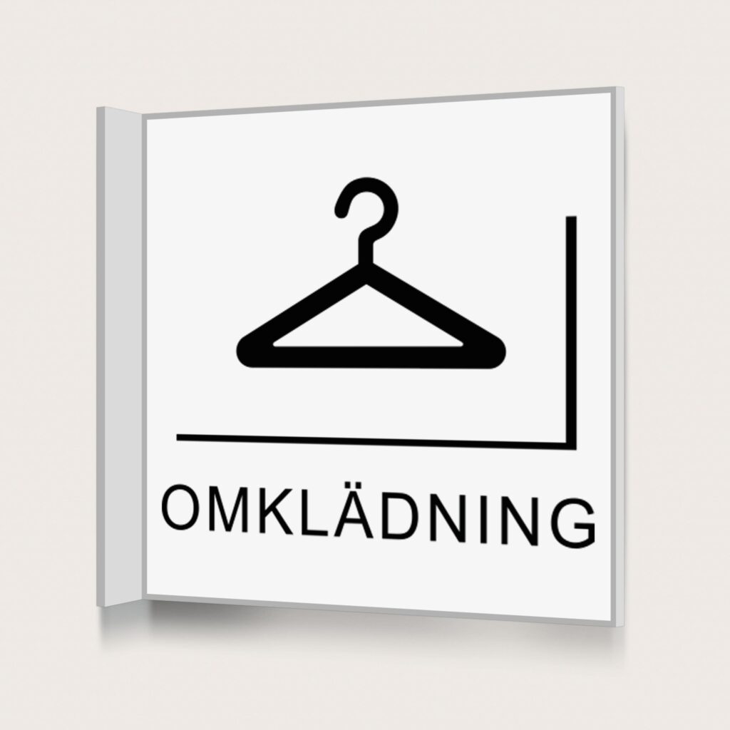 Flaggskylt Omklädning Vit 150 x 150 mm