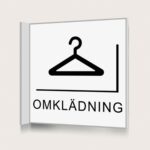 Flaggskylt Omklädning Vit 150 x 150 mm