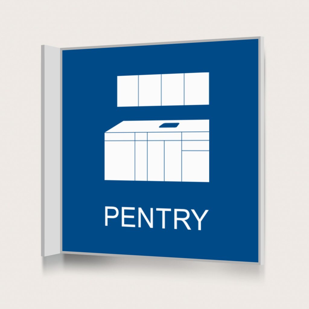 Flaggskylt Pentry Blå 150 x 150 mm