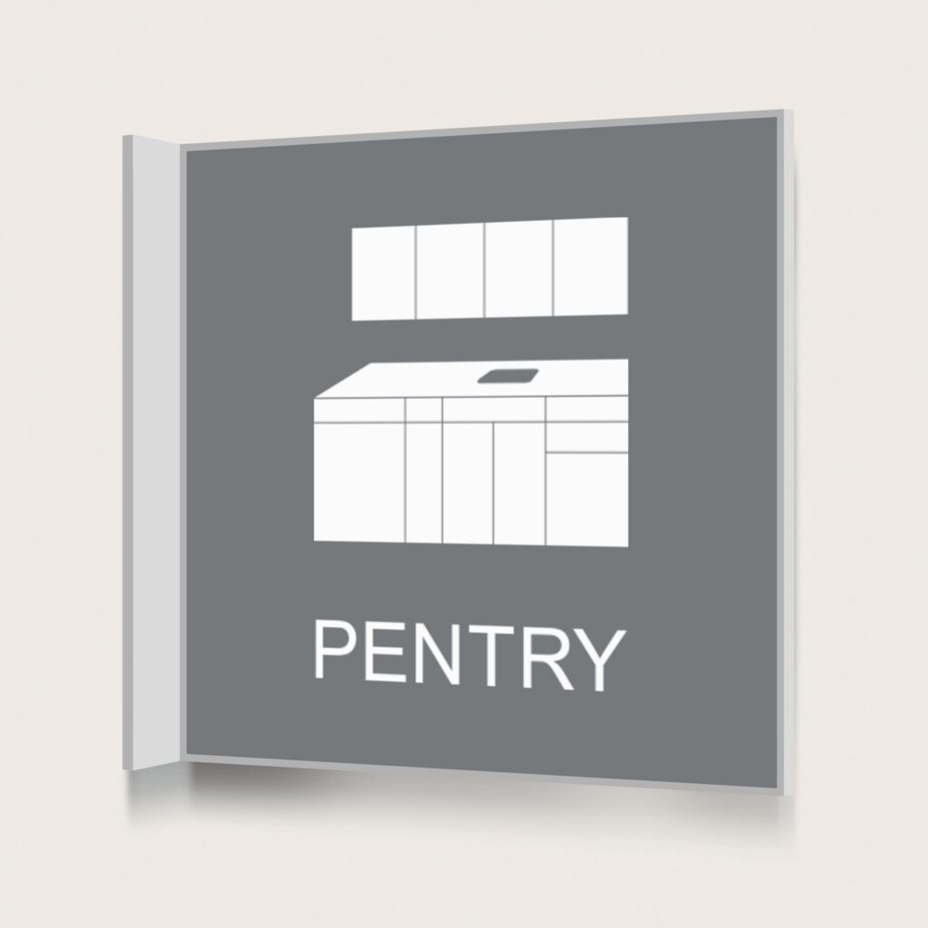 Flaggskylt Pentry Grå 150 x 150 mm