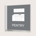 Flaggskylt Pentry Grå 150 x 150 mm