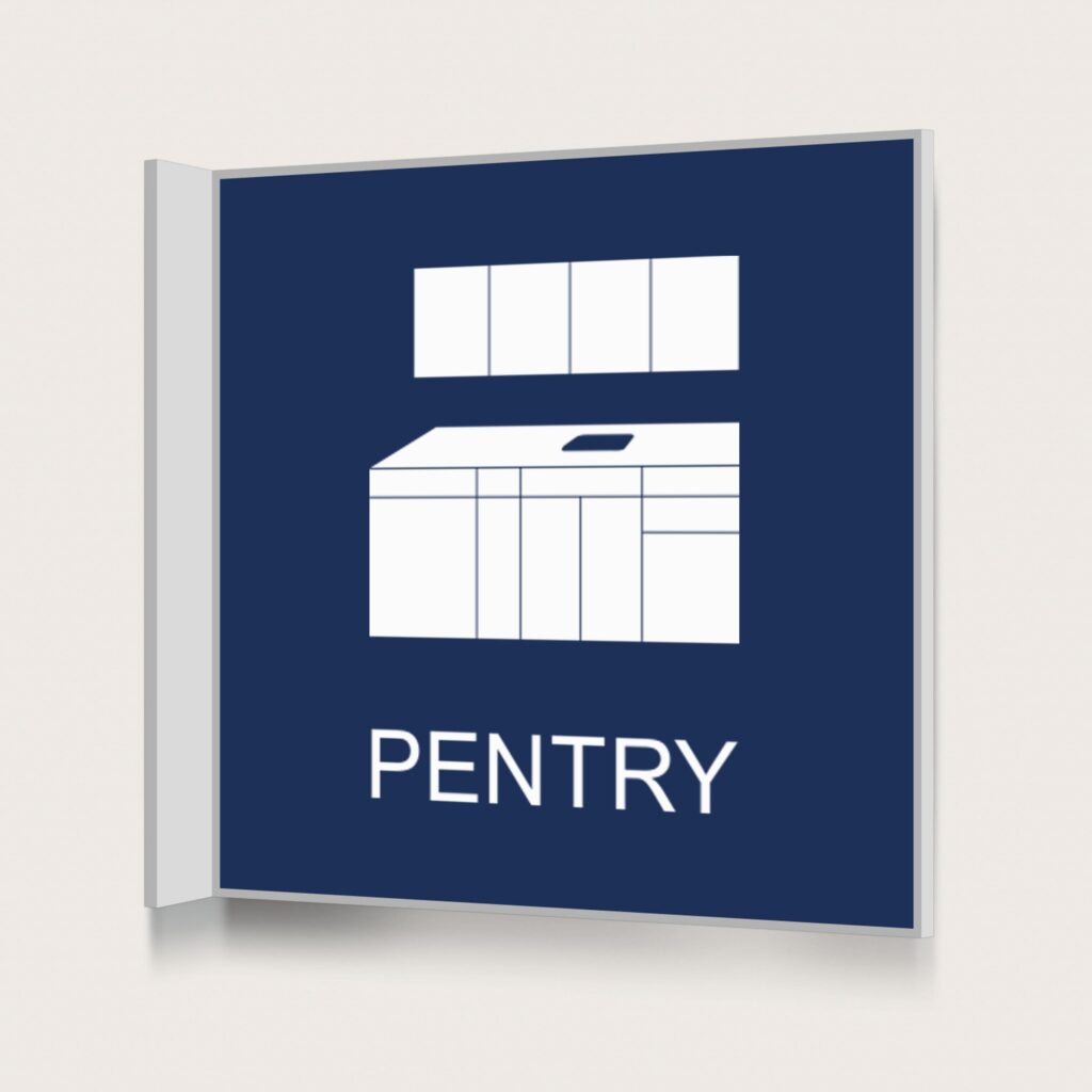 Flaggskylt Pentry Mörkblå 150 x 150 mm