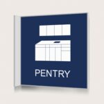 Flaggskylt Pentry Mörkblå 150 x 150 mm