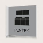 Flaggskylt Pentry Silver 150 x 150 mm